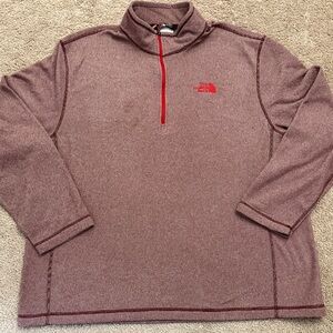 The North Face Maroon Quarter-Zip Fleece